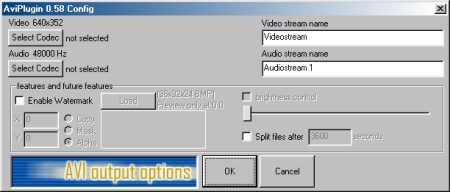 FlasKMPEG AVI Output Options